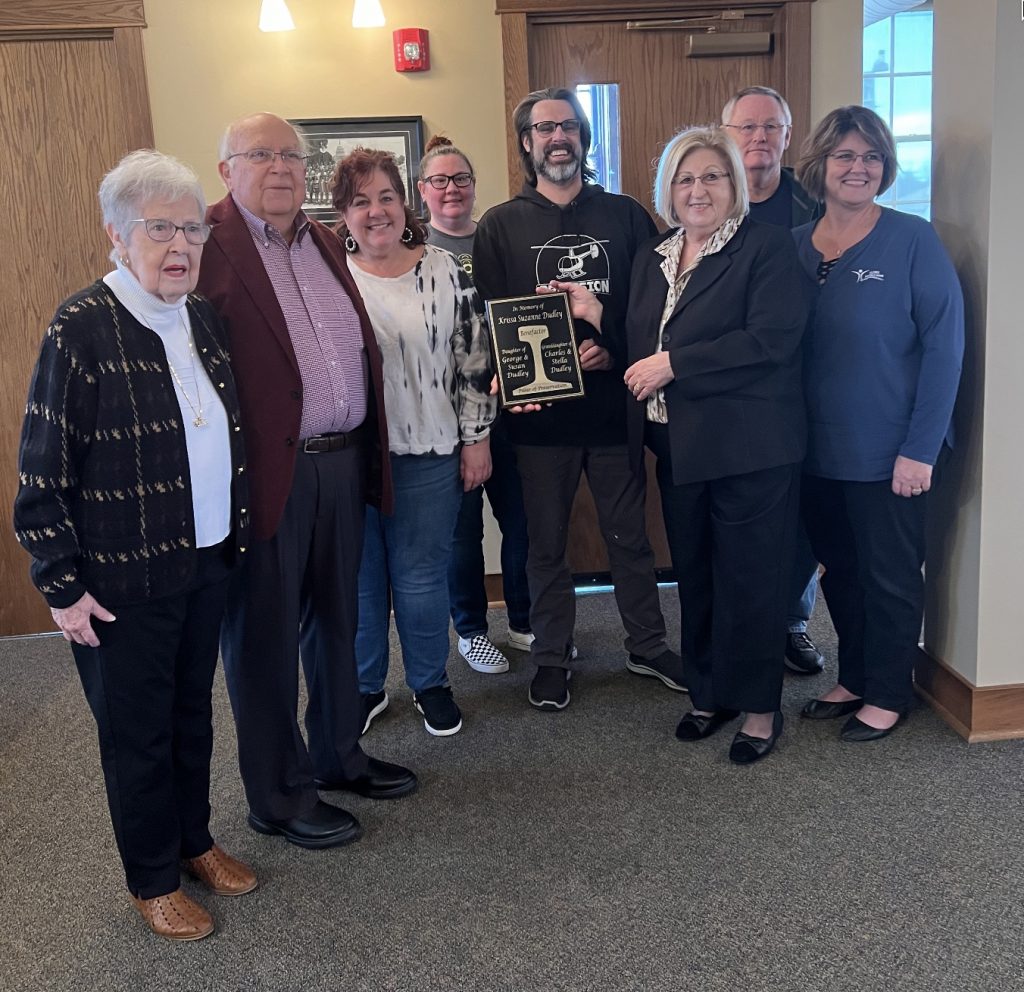Pictured are (left to right) Mary Anne Ayers, George Dudley, Stacey Earleywine, Cindi Garrison, Matt Lovett, Susan Dudley, Dana Milligan, and Chris Thompson